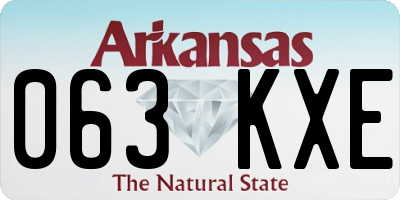 AR license plate 063KXE