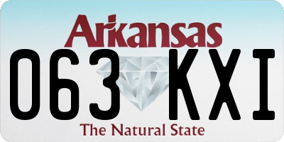 AR license plate 063KXI