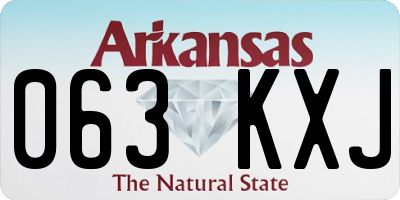 AR license plate 063KXJ