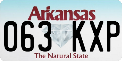 AR license plate 063KXP