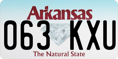 AR license plate 063KXU