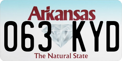 AR license plate 063KYD