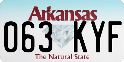 AR license plate 063KYF