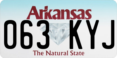 AR license plate 063KYJ