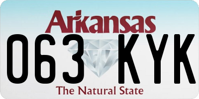 AR license plate 063KYK