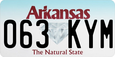 AR license plate 063KYM