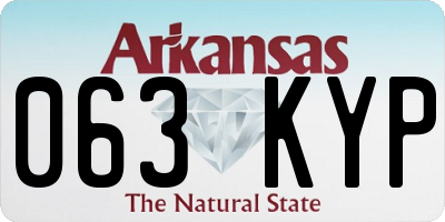AR license plate 063KYP