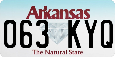 AR license plate 063KYQ