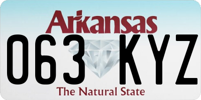 AR license plate 063KYZ