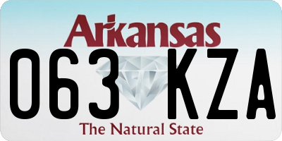 AR license plate 063KZA