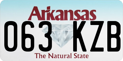 AR license plate 063KZB