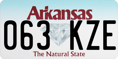 AR license plate 063KZE