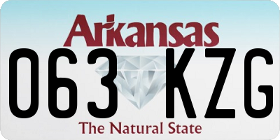 AR license plate 063KZG