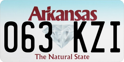 AR license plate 063KZI