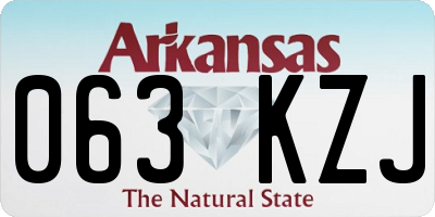 AR license plate 063KZJ