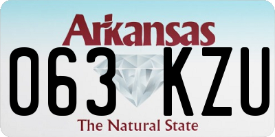 AR license plate 063KZU