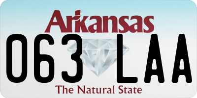 AR license plate 063LAA