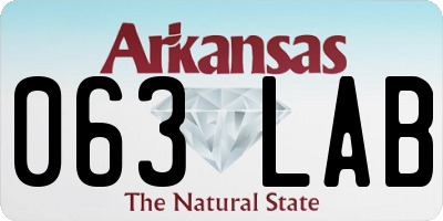 AR license plate 063LAB