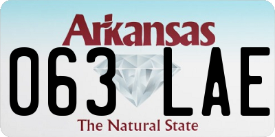 AR license plate 063LAE