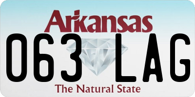 AR license plate 063LAG