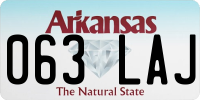 AR license plate 063LAJ