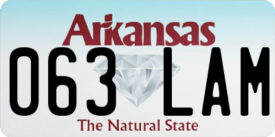 AR license plate 063LAM