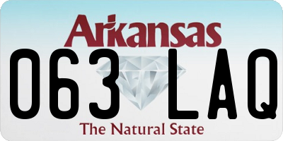 AR license plate 063LAQ