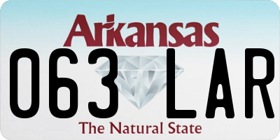 AR license plate 063LAR