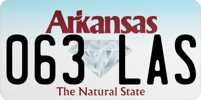 AR license plate 063LAS