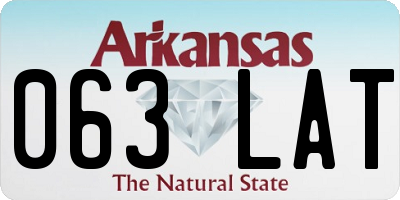 AR license plate 063LAT