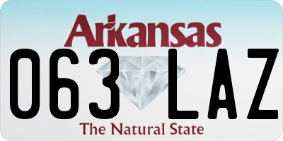 AR license plate 063LAZ