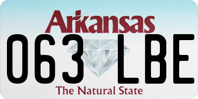 AR license plate 063LBE