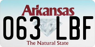 AR license plate 063LBF