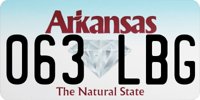 AR license plate 063LBG