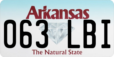 AR license plate 063LBI