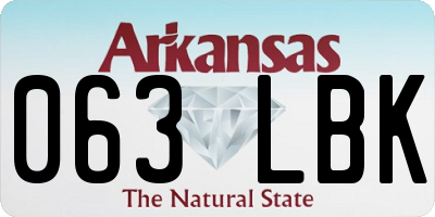 AR license plate 063LBK