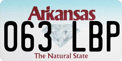 AR license plate 063LBP