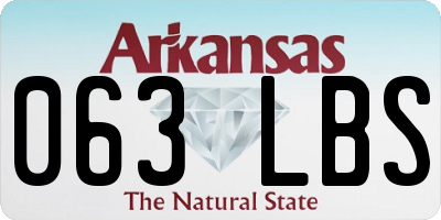 AR license plate 063LBS