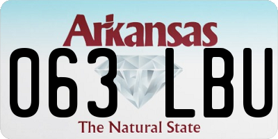 AR license plate 063LBU
