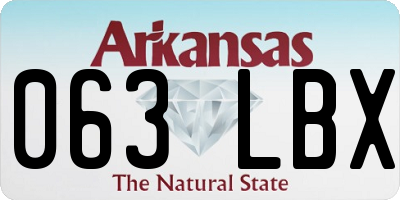 AR license plate 063LBX