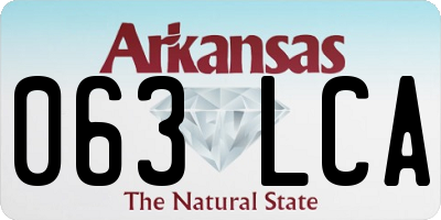 AR license plate 063LCA