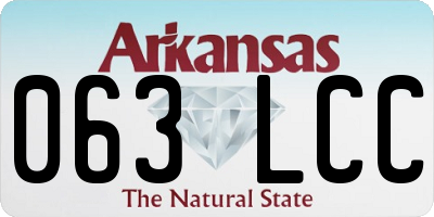 AR license plate 063LCC