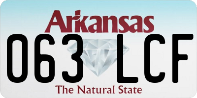AR license plate 063LCF