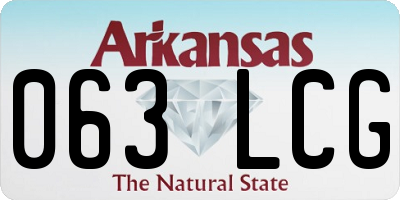 AR license plate 063LCG