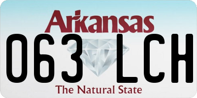 AR license plate 063LCH