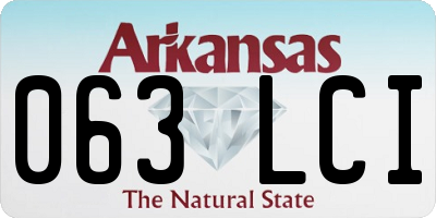 AR license plate 063LCI