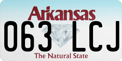 AR license plate 063LCJ