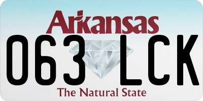 AR license plate 063LCK