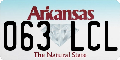 AR license plate 063LCL