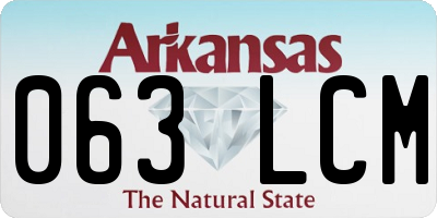 AR license plate 063LCM